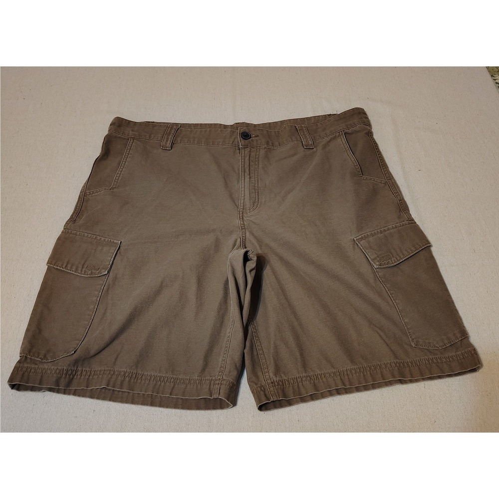 Magellan Outdoors‎ Mens Brown Cargo Shorts Size 42W Hiking Fishing Cotton OO